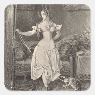 Adesivo Quadrado O Estada-laço, gravado por Alfred Leon Lemercier (