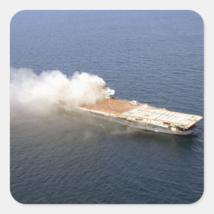 Adesivo Quadrado O ex-Oriskany, um carr desarmado dos aviões