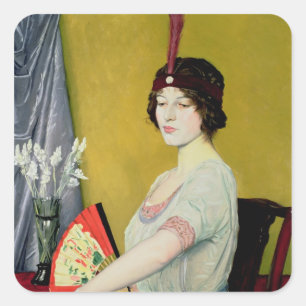 Adesivo Quadrado O Fã japonês, 1914