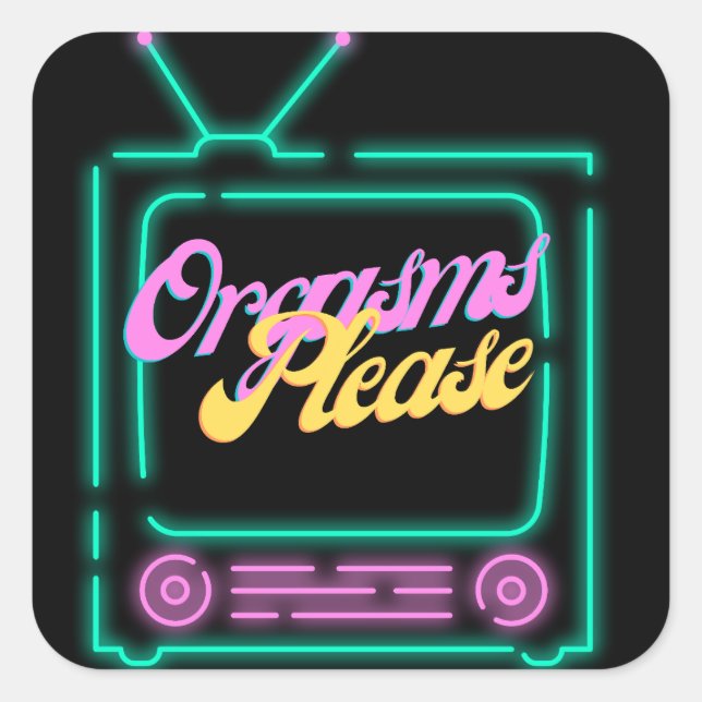 Adesivo Quadrado O-Face, por favor (Frente)