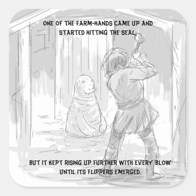 Adesivo Quadrado O famoso Selo Fantasma de Eyrbyggja Saga (Frente)