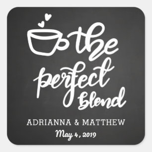 Adesivo Quadrado O favor perfeito do Casamento vintage do quadro ne