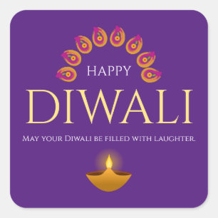 Adesivo Quadrado O Festival das Luzes Diwali Hindu