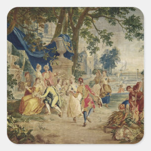 Adesivo Quadrado O Fete da vila após D.Teniers
