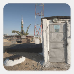 Adesivo Quadrado O foguete de Soyuz imediatamente depois da chegada
