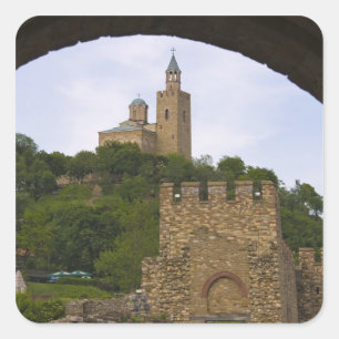 Adesivo Quadrado O forte medieval de Tsarevets