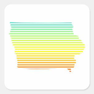 Adesivo Quadrado o frio de iowa desvanece-se