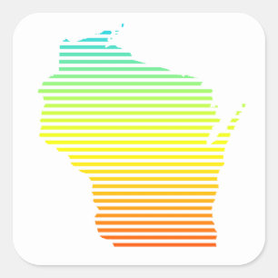 Adesivo Quadrado o frio de Wisconsin desvanece-se