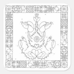 Adesivo Quadrado O gafanhoto - Sarah Fielke BOM 2018