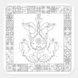 Adesivo Quadrado O gafanhoto - Sarah Fielke BOM 2018