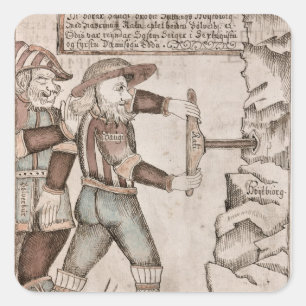 Adesivo Quadrado O gigante Baugi, persuadido por Odin