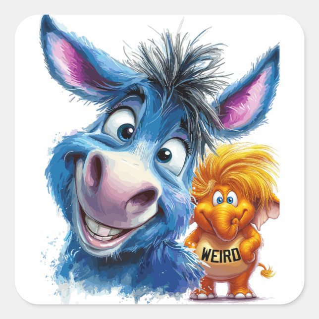 Adesivo Quadrado O GOP é estranho, por Tim Walz (Frente)