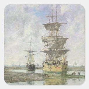 Adesivo Quadrado O grande navio, 1879 (óleo em canvas)