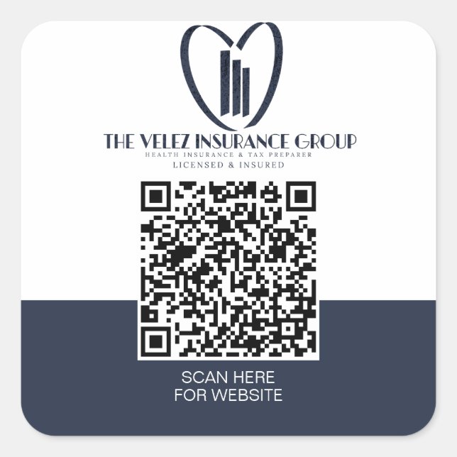 Adesivo Quadrado O Grupo de Seguros Velez (Frente)