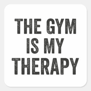 Adesivo Quadrado O Gym É A Minha Malhação De Exercício De Terapia
