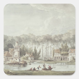 Adesivo Quadrado O Hameau, pequeno Trianon, 1786
