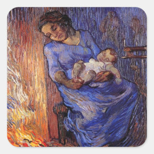 Adesivo Quadrado O homem está no mar por Vincent van Gogh