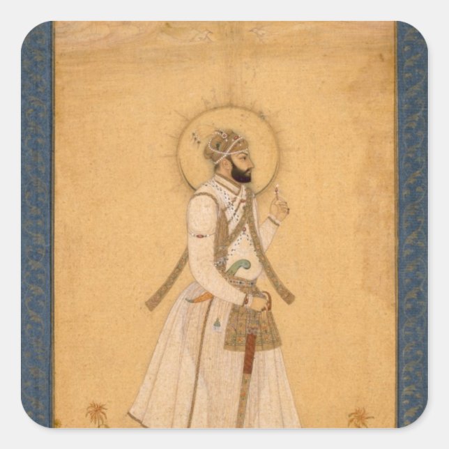 Adesivo Quadrado O imperador Farrukhsiyar (1683-1719) do Larg (Frente)