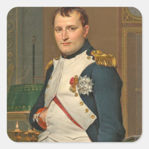 Adesivo Quadrado O imperador Napoleon em seu estudo no Tuileries