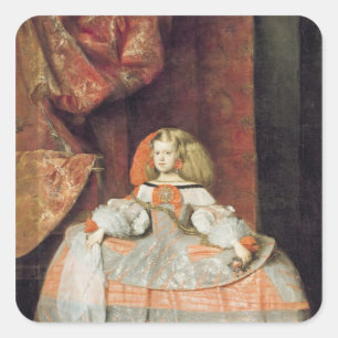 Adesivo Quadrado O Infanta Maria Marguerita no rosa