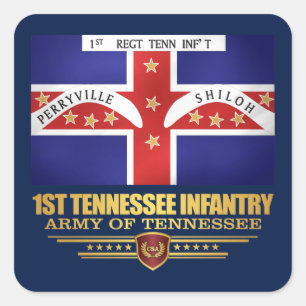 Adesivo Quadrado ø Infantaria de Tennessee