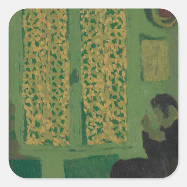 Adesivo Quadrado O interior verde (Frente)