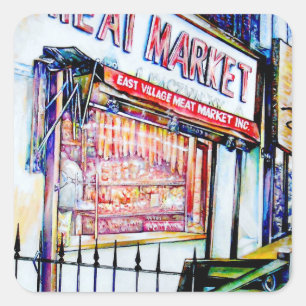 Adesivo Quadrado O Jardim da Sabedoria da Aldeia Oriental