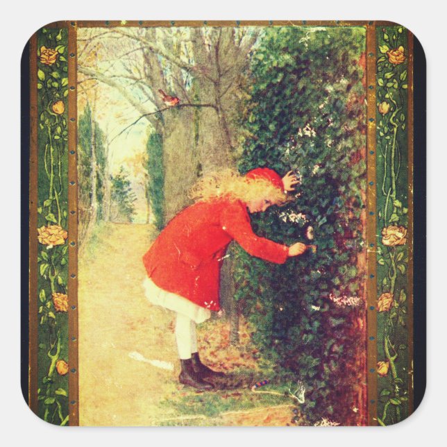 Adesivo Quadrado O Jardim Secreto | (Frente)