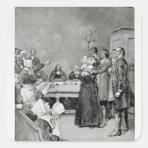 Adesivo Quadrado O julgamento de uma bruxa
