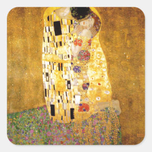 Adesivo Quadrado O Kiss Gustav Klimt