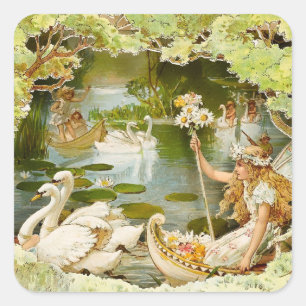 Adesivo Quadrado “O Lago das Fadas” por E S Hardy