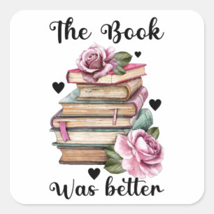 Adesivo Quadrado O Livro Era Melhor
