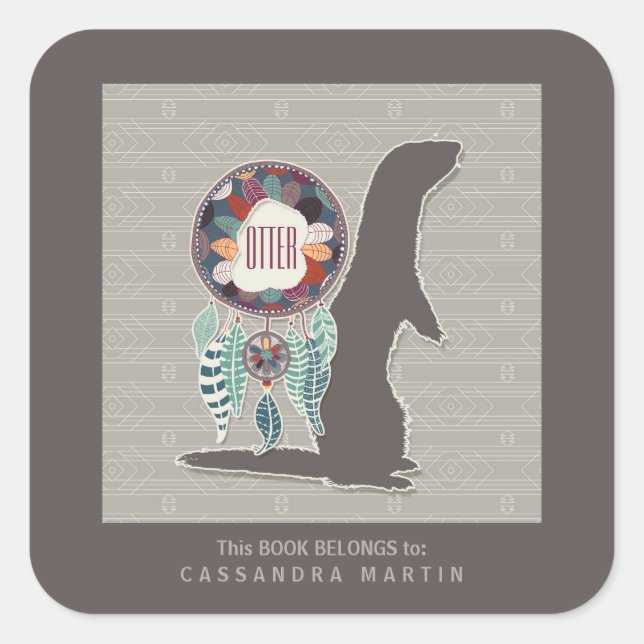 Adesivo Quadrado O livro nativo americano de espíritos animais (Frente)