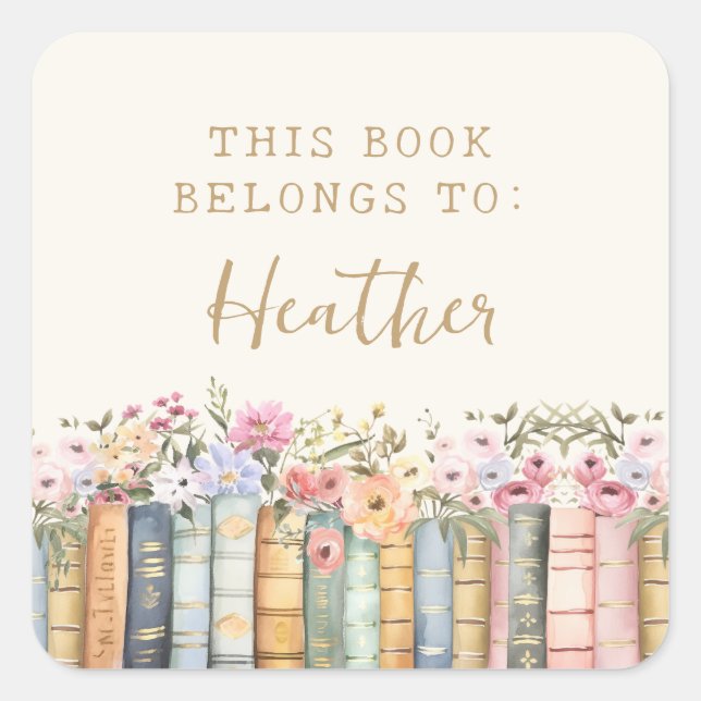 Adesivo Quadrado O Livro Pertence Ao Sticker (Frente)