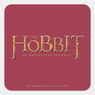 Adesivo Quadrado O logotipo de hobbit é texturizado