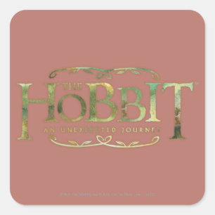 Adesivo Quadrado O logotipo de hobbit é verde