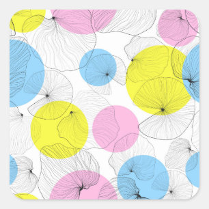 Adesivo Quadrado O Lotus Deixa Manchas Coloridas Padrão