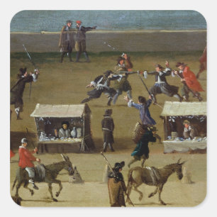 Adesivo Quadrado O Louvre e o Colégio dos Quatre-Nações