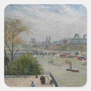 Adesivo Quadrado O Louvre, Primavera Camille Pissarro