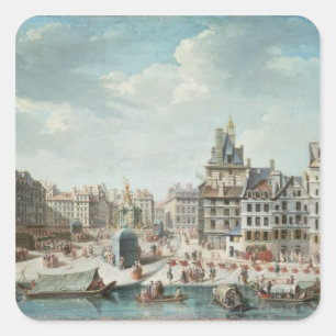 Adesivo Quadrado O lugar de Greve, Paris