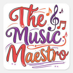 Adesivo Quadrado O maestro da música