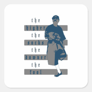 Adesivo Quadrado O Mais alto O Proprietário O Tolo - Branco