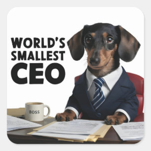 Adesivo Quadrado O mais pequeno CEO do mundo, um belo e engraçado g