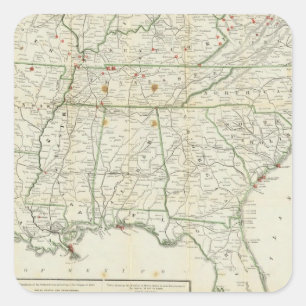 Adesivo Quadrado O Mapa da Guerra Histórica