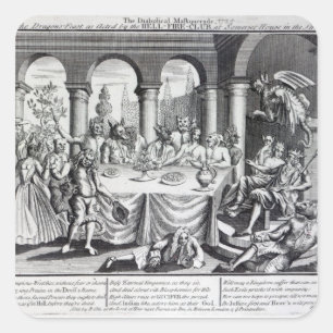 Adesivo Quadrado O maskquerade diabólico