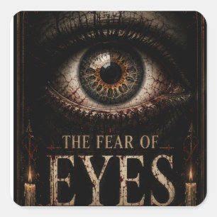 Adesivo Quadrado O Medo dos Olhos Gótico Halloween