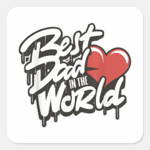 Adesivo Quadrado O Melhor Pai Do Mundo