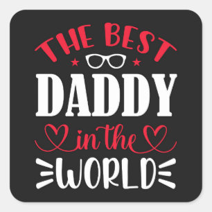 Adesivo Quadrado O Melhor Papai do Mundo