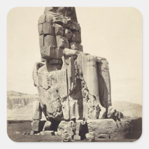 Adesivo Quadrado "O Memnon vocal", estátua colossal de Amenhotep I