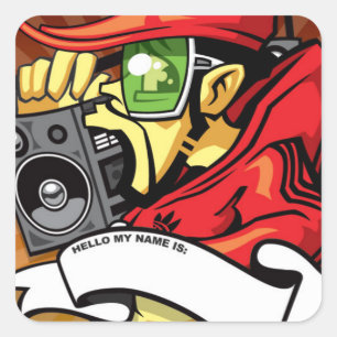 Adesivo Quadrado O menino de Beastie